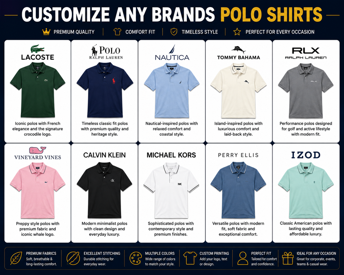 Customize any Brands Polo shirt